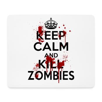 Keep Calm Kill Zombies Costume Divertente Funny - Mouse Pad (horizontal) - white - Front