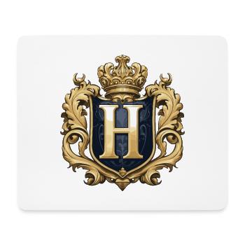 H Buchstabe Name Krone - Mousepad (Querformat) - Weiß - Vorne