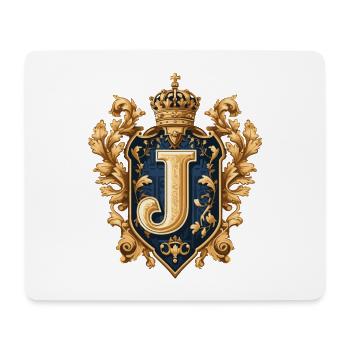 J Buchstabe Name Krone - Mousepad (Querformat) - Weiß - Vorne
