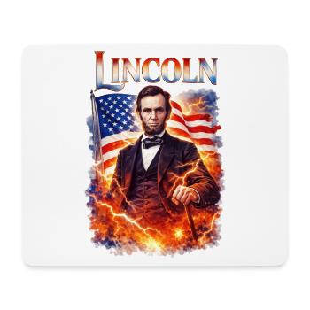 Lincolns Flammendes Freiheitsbild - Mousepad (Querformat) - Weiß - Vorne