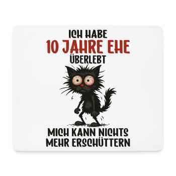 10e anniversaire de mariage : 10 ans de mariage, 10 ans de mariage - Tapis de souris (format paysage) - blanc - Devant