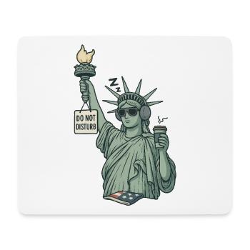 Statue of Liberty Do Not Disturb Coffee Design - Mouse Pad (horizontal) - white - Front