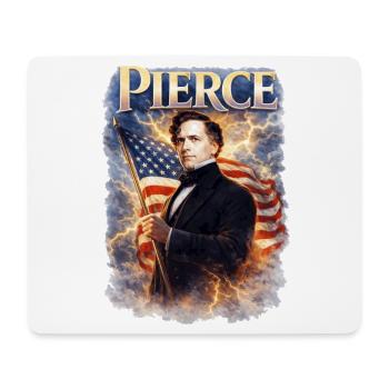 Patriotischer Blitzportrait - Mousepad (Querformat) - Weiß - Vorne