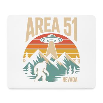 Area 51 Nevada UFO Retro Design - Mouse Pad (horizontal) - white - Front