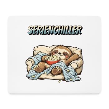 Faultier Serienchiller Spruch Faulenzer  - Mousepad (Querformat) - Weiß - Vorne