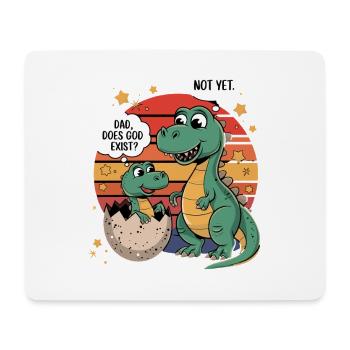  Dinosaurier Humor Mit Gott Existiert Nicht - Mousepad (Querformat) - Weiß - Vorne