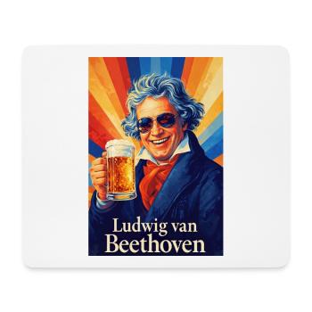 Ludwig van Beethoven - Mousepad (Querformat) - Weiß - Vorne