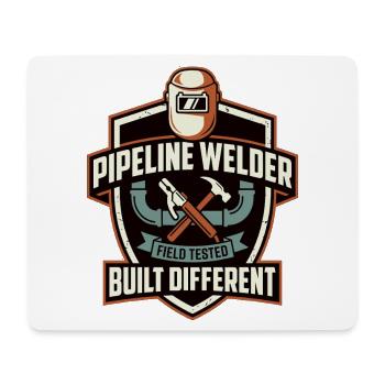 Pipeline Welder Motiv Built Different - Mousepad (Querformat) - Weiß - Vorne
