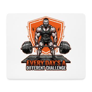 Haltérophiles, bodybuilders, musculation, fitness - Tapis de souris (format paysage) - blanc - Devant