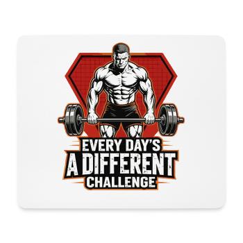 Haltérophiles, bodybuilders, musculation, fitness - Tapis de souris (format paysage) - blanc - Devant