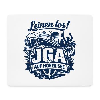 Leinen Los! JGA auf hoher See - Mousepad (Querformat) - Weiß - Vorne