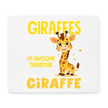 Les girafes sont géniales, donc je suis une girafe - Tapis de souris (format paysage) - blanc - Devant