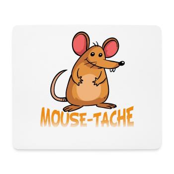 Dessin animé Drôle de jeu de mots de souris - Tapis de souris (format paysage) - blanc - Devant