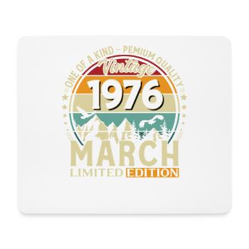 50th Birthday Gift Husband Vintage March 1976 - Mouse Pad (horizontal) - white - Front