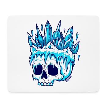 Winter Crystal Skull - Mouse Pad (horizontal) - white - Front