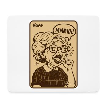 Vintage-Oma-Mmmhh-Ausdruck - Mousepad (Querformat) - Weiß - Vorne
