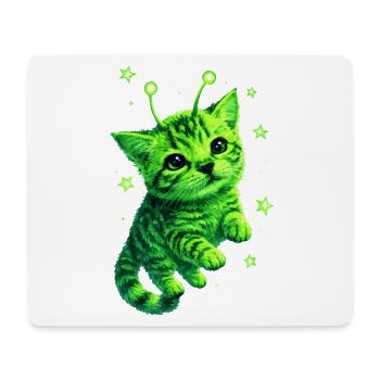 Alien Cat - Mousepad (Querformat) - Weiß - Vorne