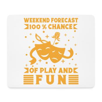 Prévisions du week-end de comédie musicale : Jeu et cadeau amusant - Tapis de souris (format paysage) - blanc - Devant