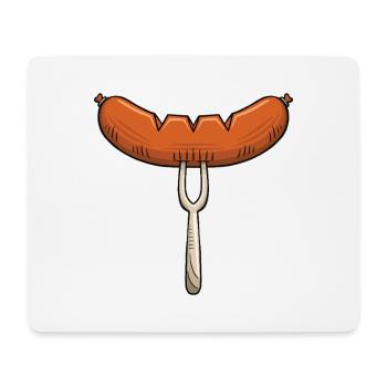 Bratwurst Grill Outfit Fans de grill Amoureux de saucisses - Tapis de souris (format paysage) - blanc - Devant