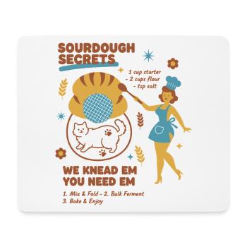 Sauerteig-Geheimnisse Brotbacker Sauerteigbäcker - Mousepad (Querformat) - Weiß - Vorne
