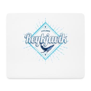 Reykjavík Hauptstadt von Island Retro Wal Souvenir - Mousepad (Querformat) - Weiß - Vorne