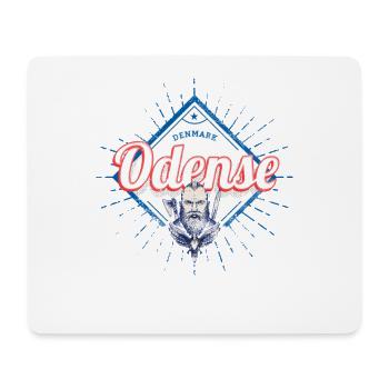 Ville d’Odense, Danemark, avec souvenir de vacances viking - Tapis de souris (format paysage) - blanc - Devant