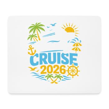Croisière en famille 2026 - Tapis de souris (format paysage) - blanc - Devant
