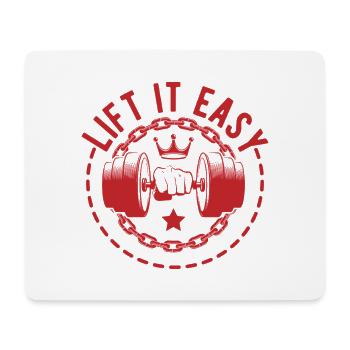 Fitness Motivation Bodybuilder Lift It Easy - Tapis de souris (format paysage) - blanc - Devant