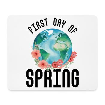 Erster Frühlingstag Frohe Ostern Ostara Frühling - Mousepad (Querformat) - Weiß - Vorne
