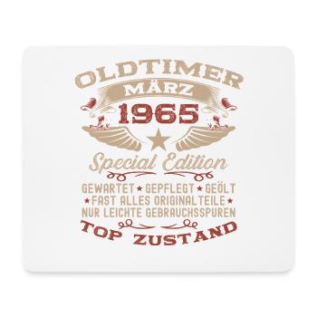 61st Birthday Gift Husband Vintage Car March 1965 - Mouse Pad (horizontal) - white - Front
