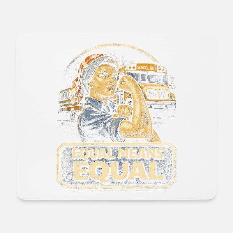 Feminismus Feministin Feminist Equal Means Equal - Mousepad (Querformat) - Weiß