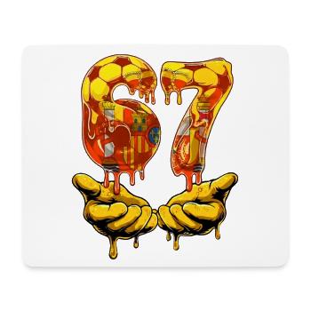 Soccer 67 Six Seven Funny Gen Alpha Meme SOCCER 67 - Mouse Pad (horizontal) - white - Front