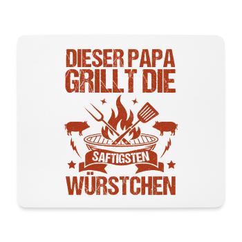 Barbecue, fête des pères, papa - Tapis de souris (format paysage) - blanc - Devant