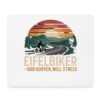 Eifelbiker 1000 Curves Zero Stress Moto Eifel - Tapis de souris (format paysage) - blanc - Devant