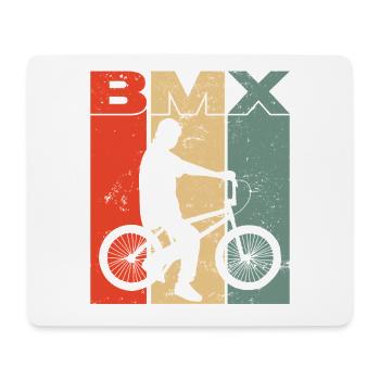 Vintage BMX Bike Freestyle Rider Bike Gift - Mouse Pad (horizontal) - white - Front