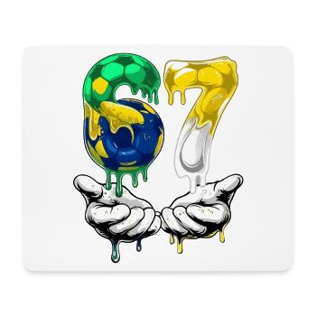 67 Soccer Meme, 67 T Shirt, Soccer 67 Football - Mouse Pad (horizontal) - white - Front