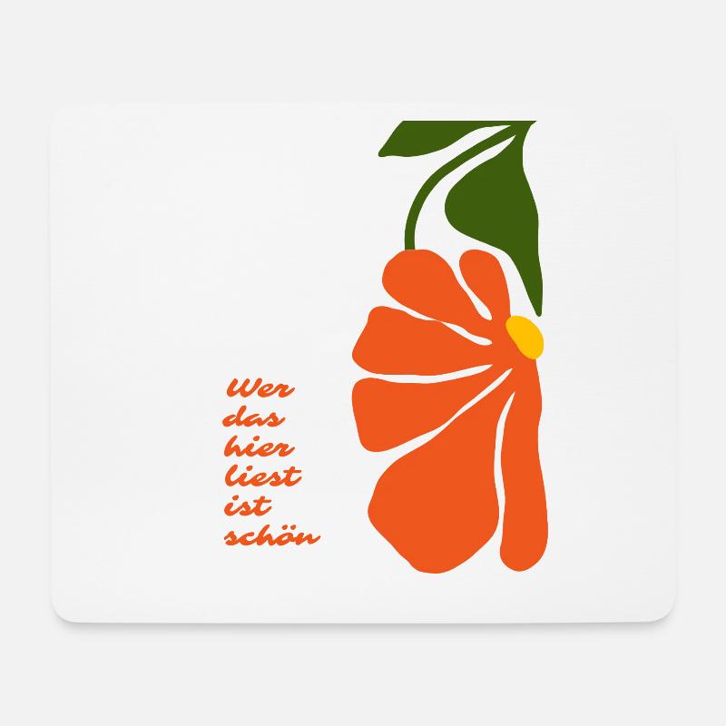 Wer das liest ist schön - Mousepad (Querformat) - Weiß