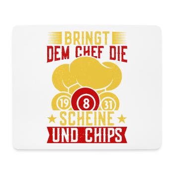 Bingo Game Bringt Dem Chef Die Scheine & Chips - Mousepad (Querformat) - Weiß - Vorne