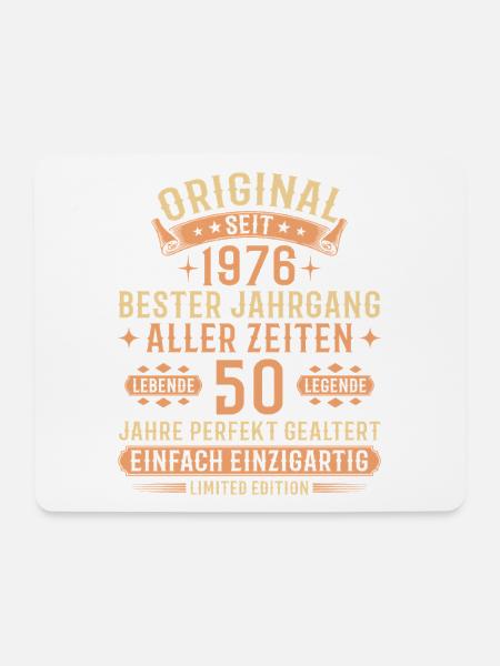50. Geburtstag 1976 Jahrgang Legende Geschenk - Mousepad (Querformat) - Weiß
