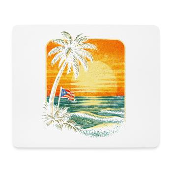 Porto Rico Boricua - Tapis de souris (format paysage) - blanc - Devant