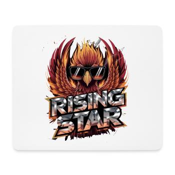 Rising Star Phoenix With Sunglasses Fire Bird - Mouse Pad (horizontal) - white - Front