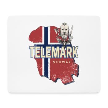 Carte rétro de la province de Norvège Telemark - Tapis de souris (format paysage) - blanc - Devant