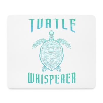 Turtle Whisperer Sea Turtle Teal Gradient Graphic - Mousepad (Querformat) - Weiß - Vorne
