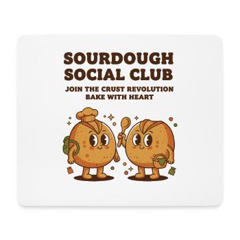 Sourdough Social Club Bodenrevolution Backzeit - Mousepad (Querformat) - Weiß - Vorne