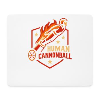 Circus Human Cannonball Funny Kids Circus - Mouse Pad (horizontal) - white - Front