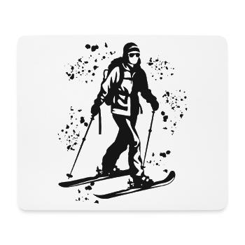 Alpine skier Winter sports Ski touring - Mouse Pad (horizontal) - white - Front