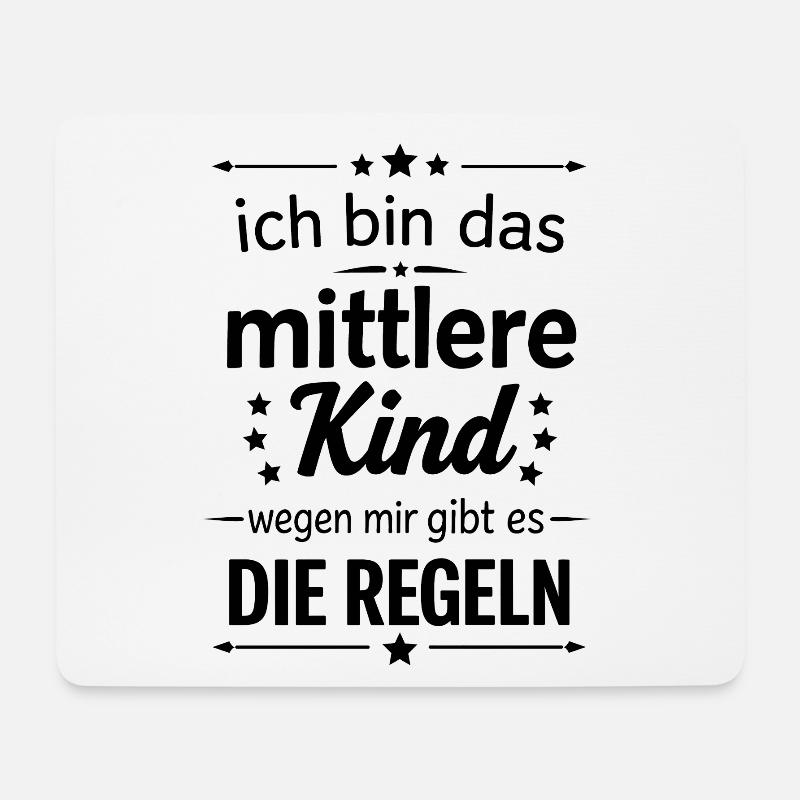 Funny Saying Middle Child Family Bustle Reg - Mouse Pad (horizontal) - white