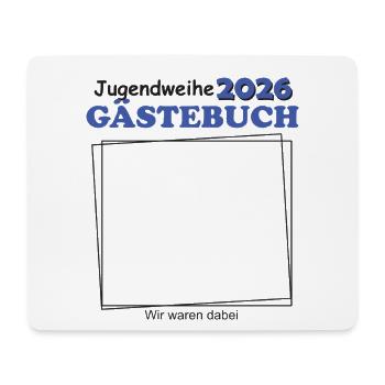 Jugendweihe 2026 Guestbook for Young Boys - Mouse Pad (horizontal) - white - Front