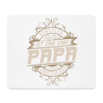 Künstler Papa - Mousepad (Querformat) - Weiß - Vorne