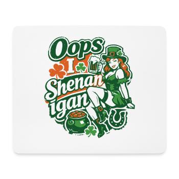 Oops I Shenan-igan Leprechaun St Patrick Girl - Mousepad (Querformat) - Weiß - Vorne